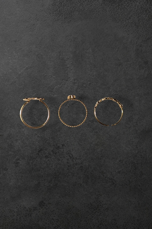 Ensemble de 3 bagues superposables