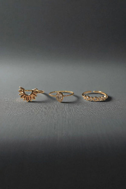 Ensemble de 3 bagues superposables