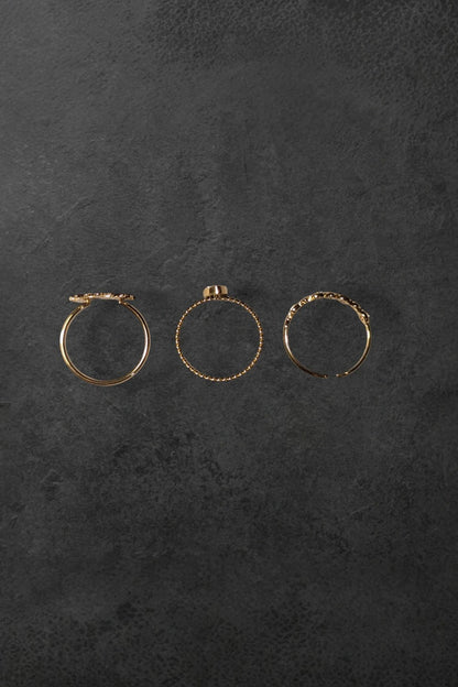 Ensemble de 3 bagues superposables