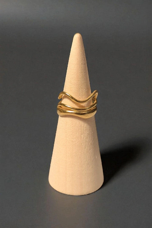 Bague triple vague