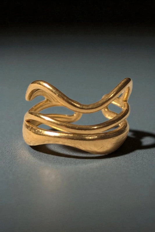 Bague triple vague