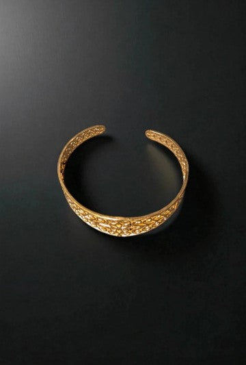 Bracelet Manchette Doré Filigrane