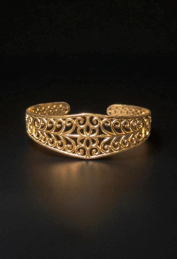 Bracelet Manchette Doré Filigrane